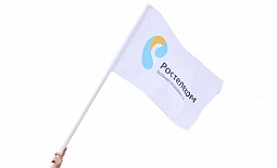 Флаг с логотипом компании «Ростелеком»‎